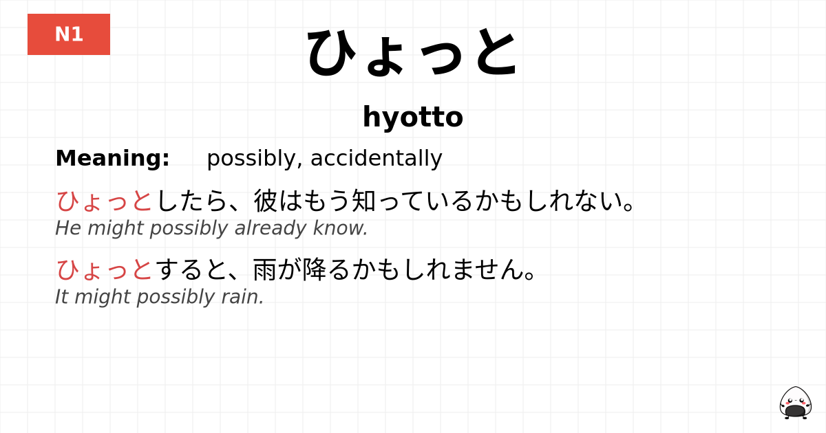ひょっと flashcard