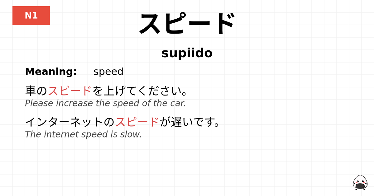 スピード flashcard