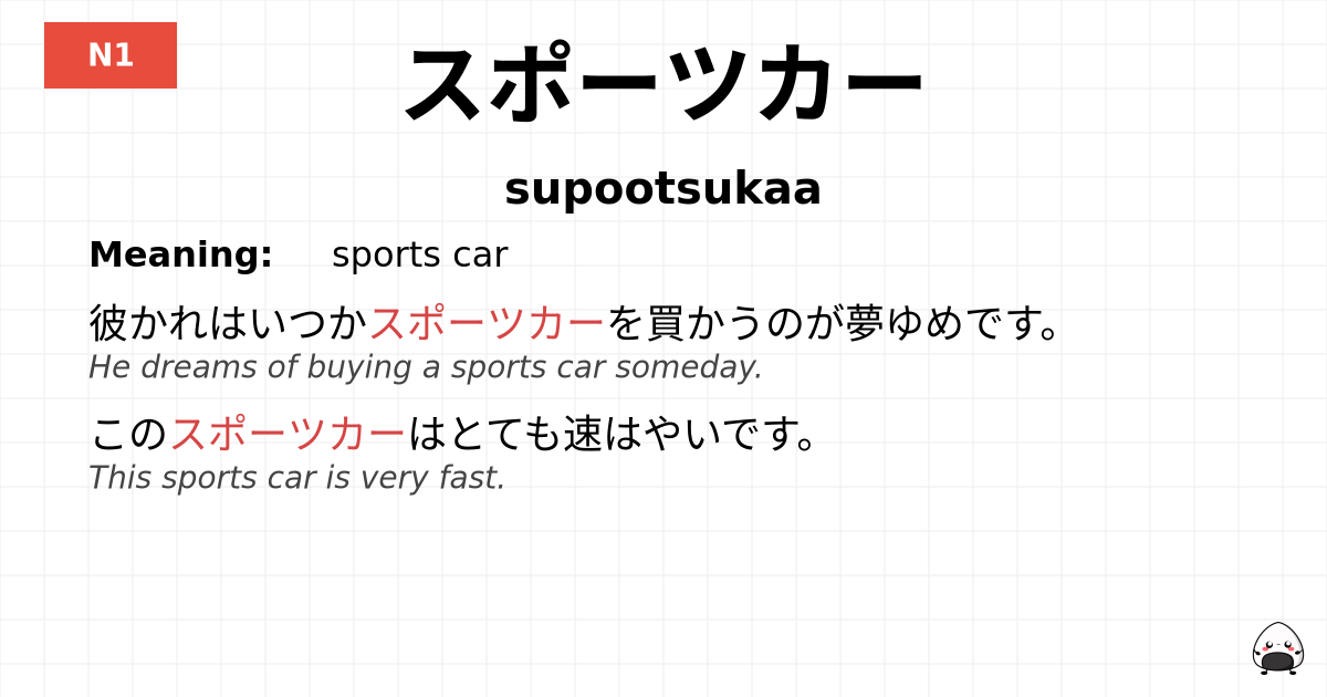 スポーツカー flashcard