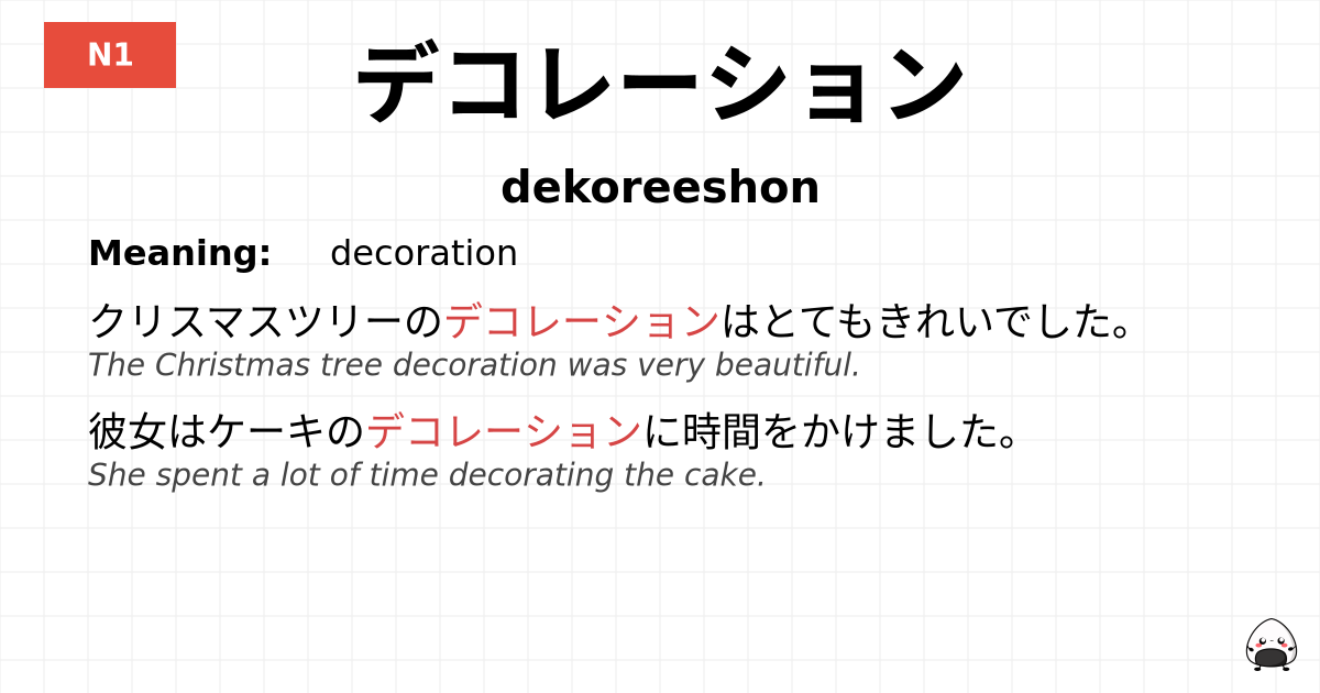 デコレーション flashcard