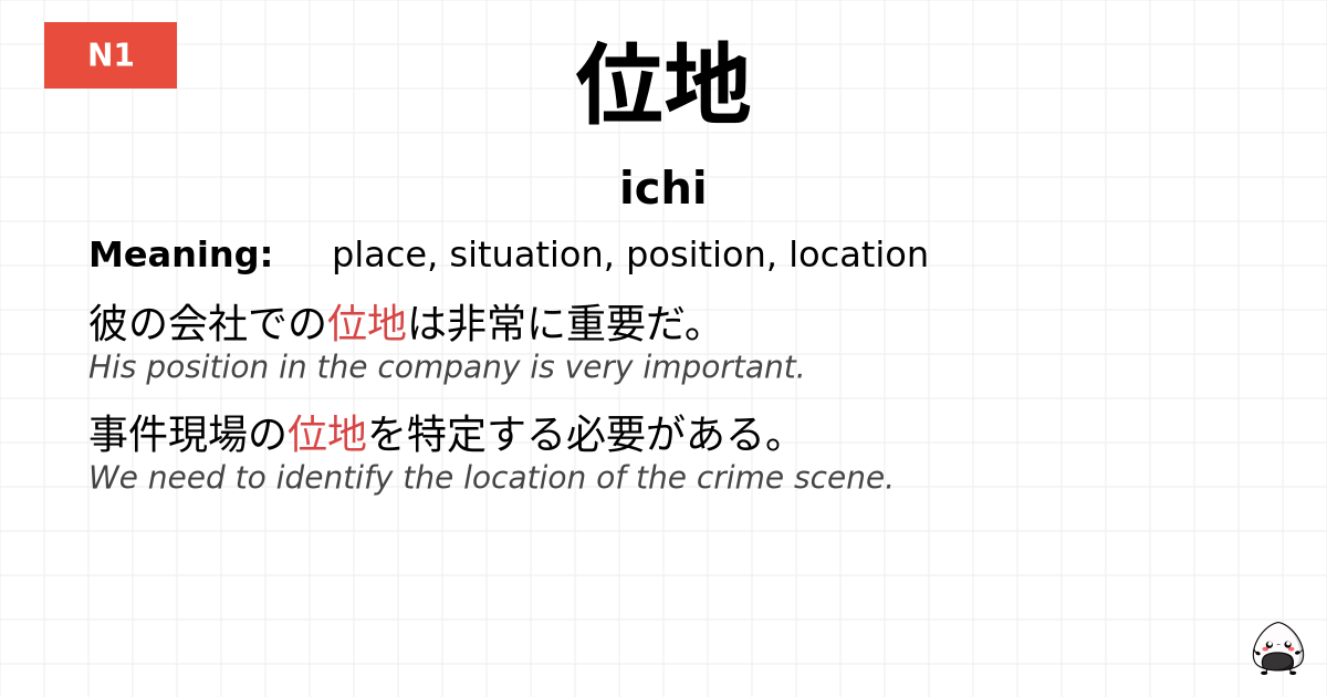 位地 flashcard