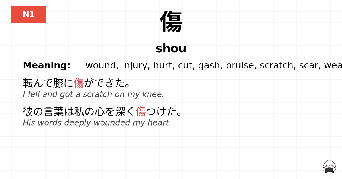 傷 flashcard