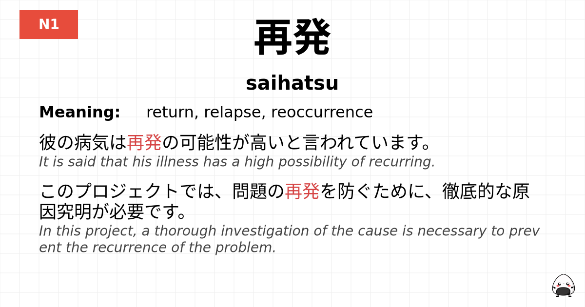 再発 flashcard