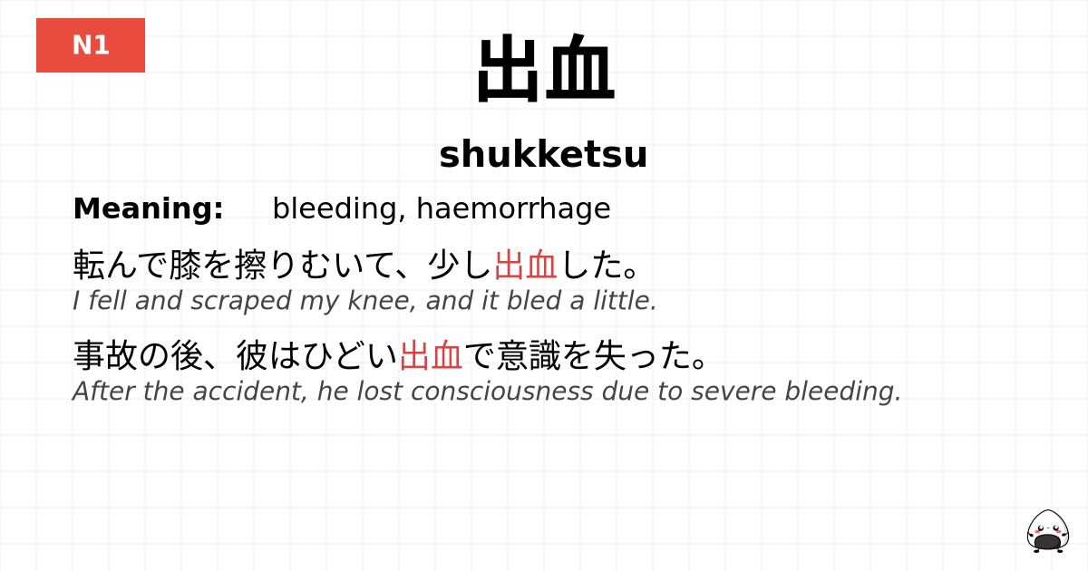 出血 flashcard