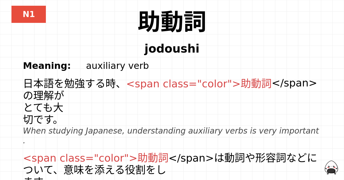 助動詞 flashcard