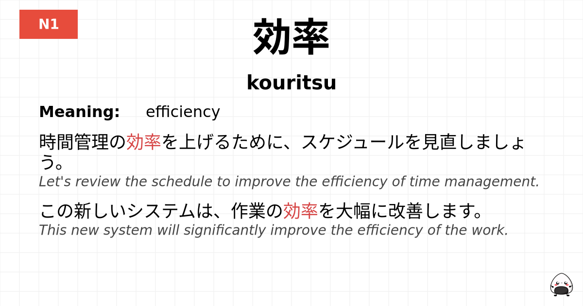 効率 flashcard