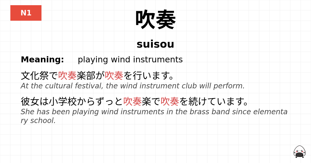 吹奏 flashcard