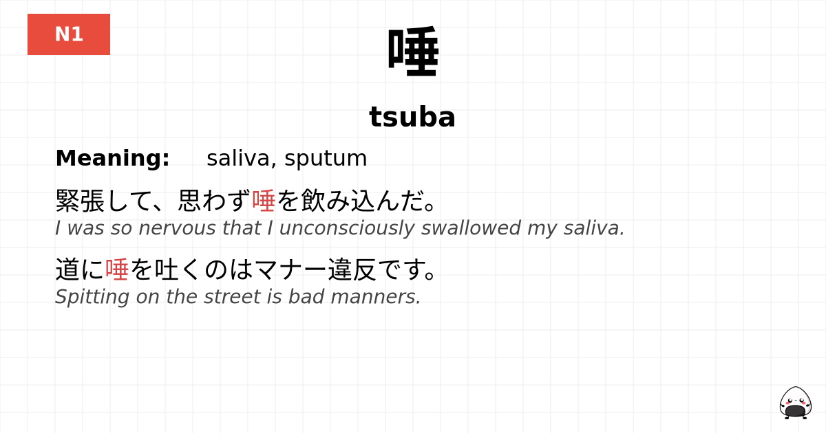 唾 flashcard