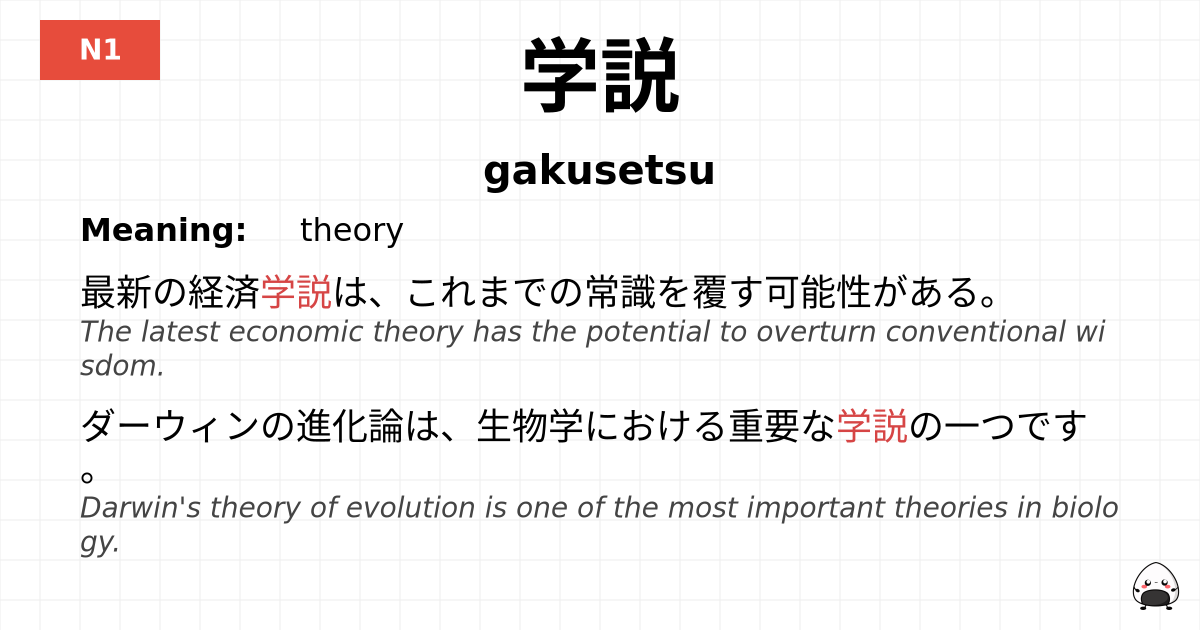 学説 flashcard