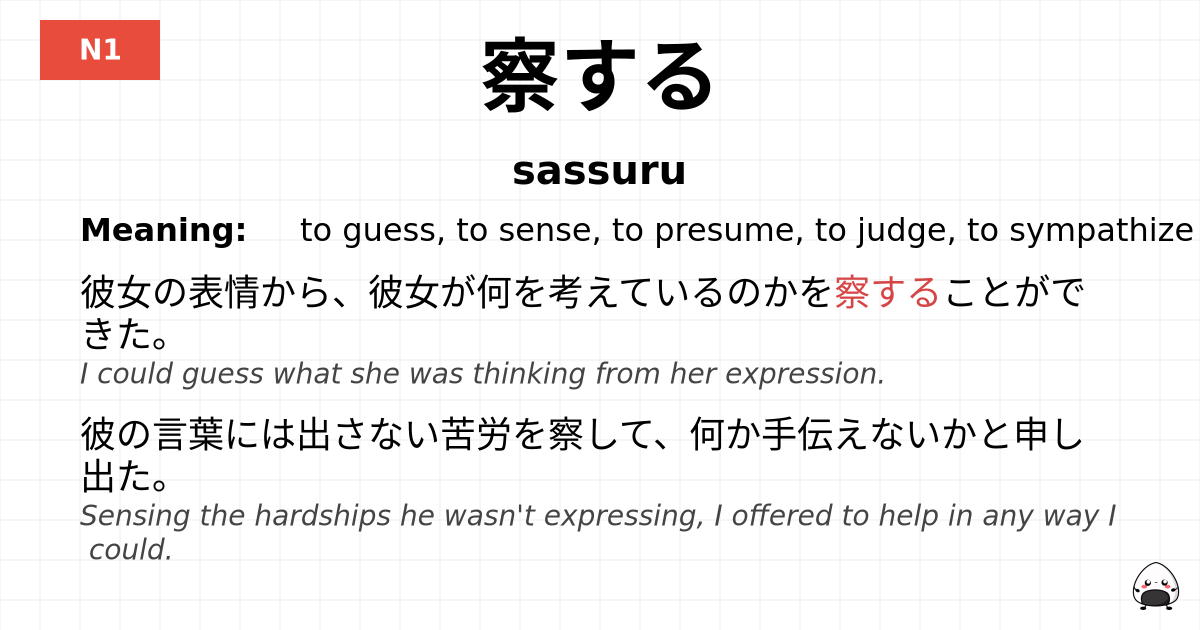 察する flashcard
