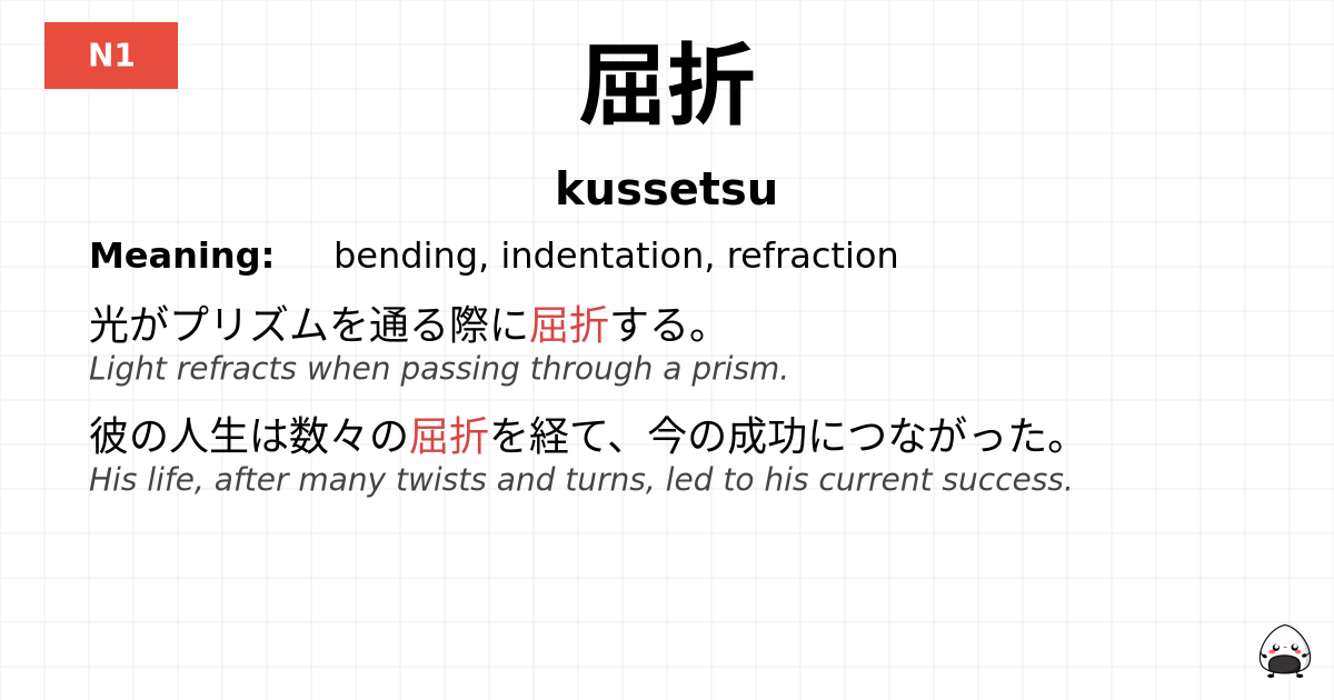 屈折 flashcard