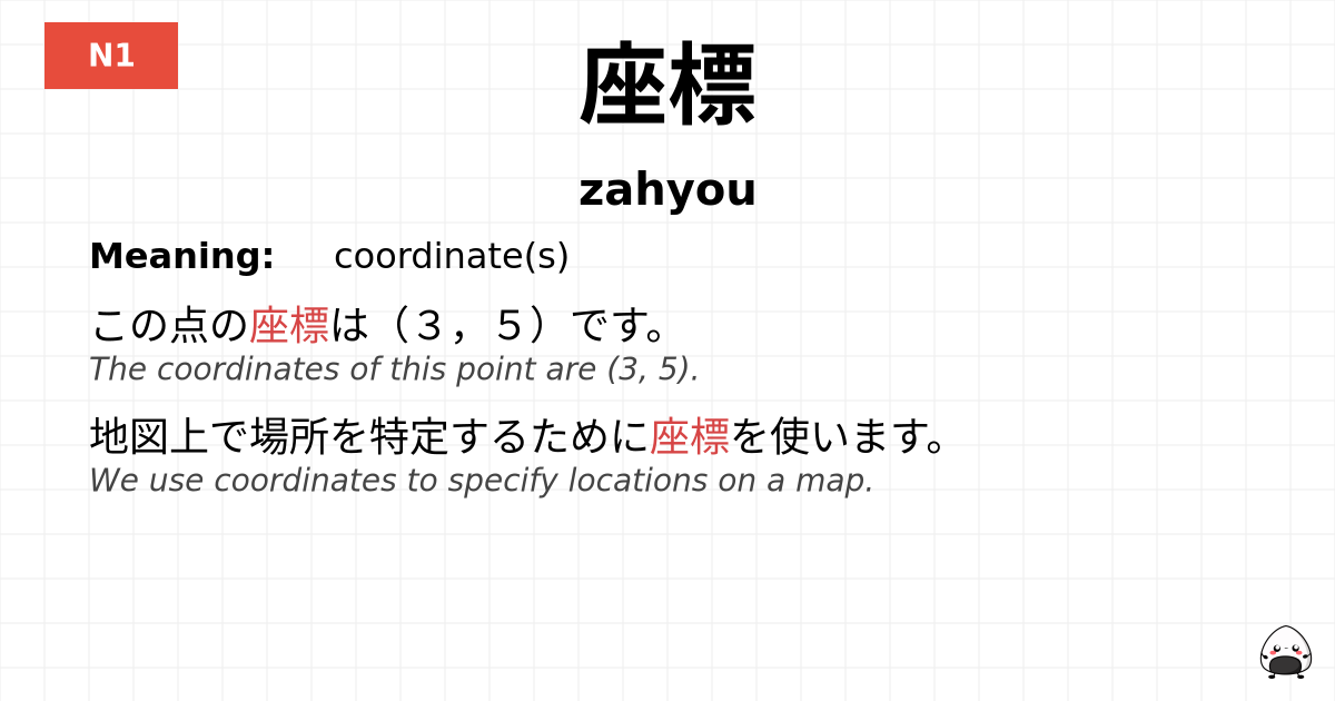 座標 flashcard