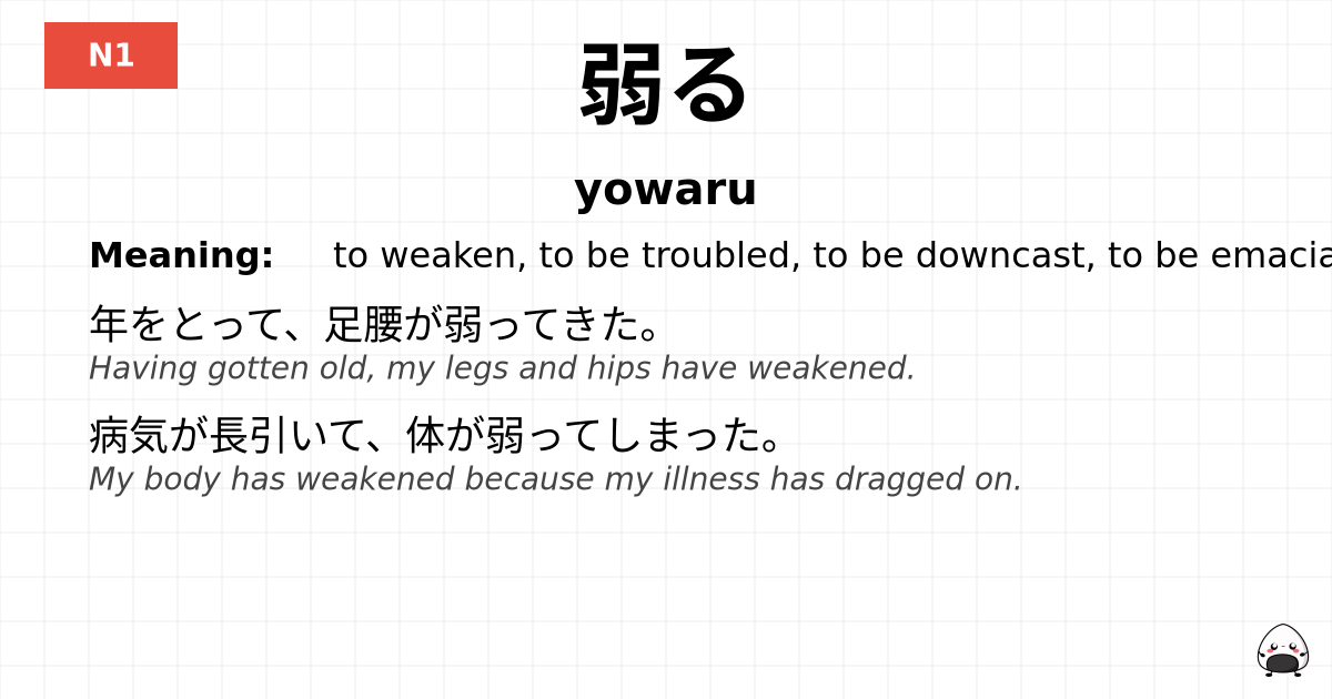 弱る flashcard