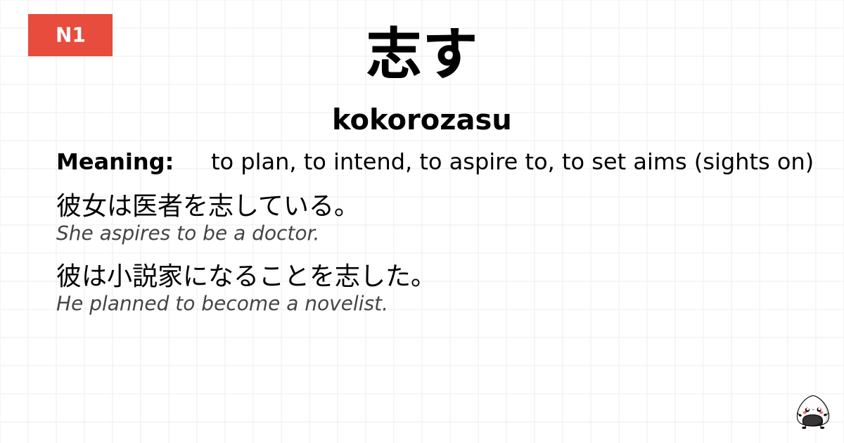 志す flashcard