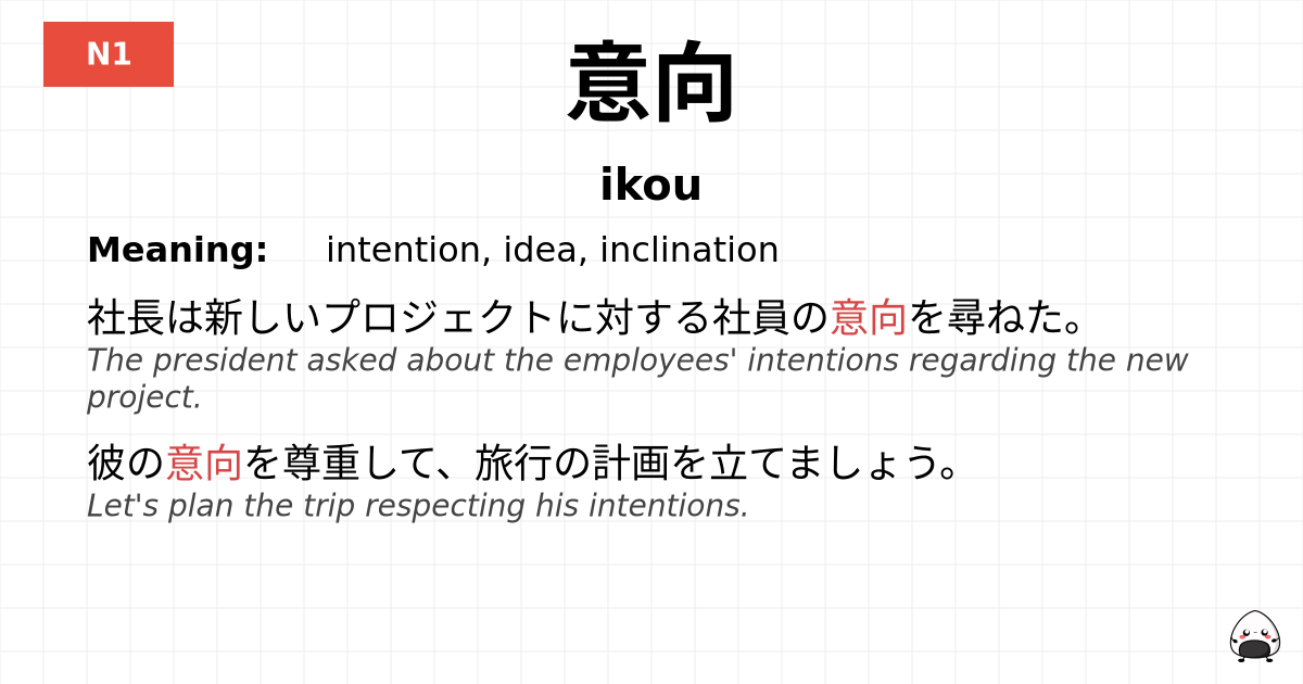 意向 flashcard