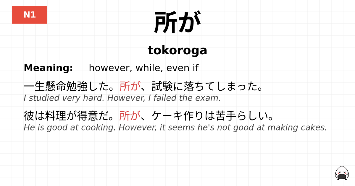 所が flashcard