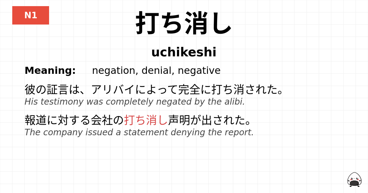 打ち消し flashcard