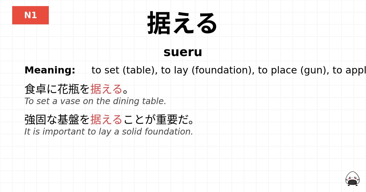 据える flashcard