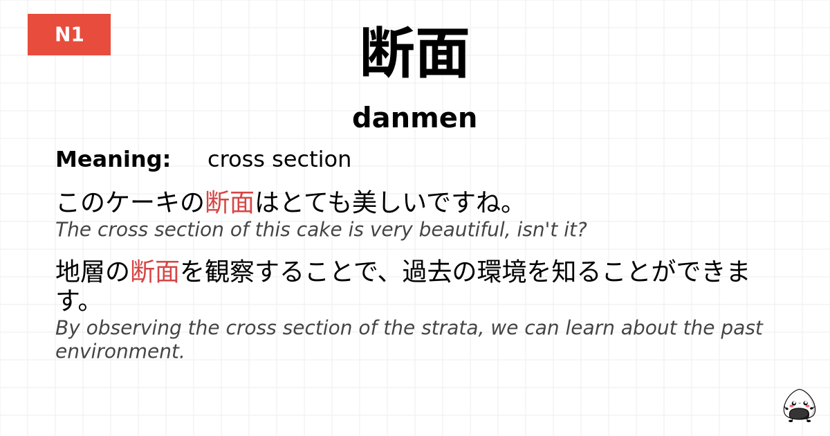 断面 flashcard