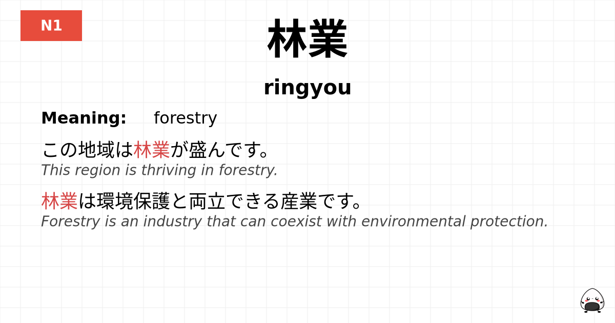 林業 flashcard