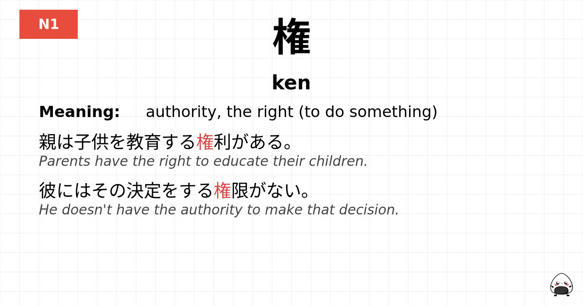 権 flashcard