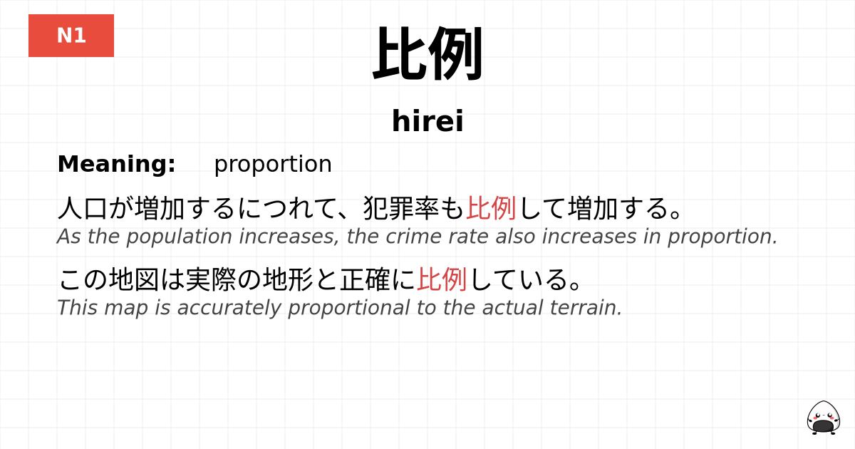 比例 flashcard