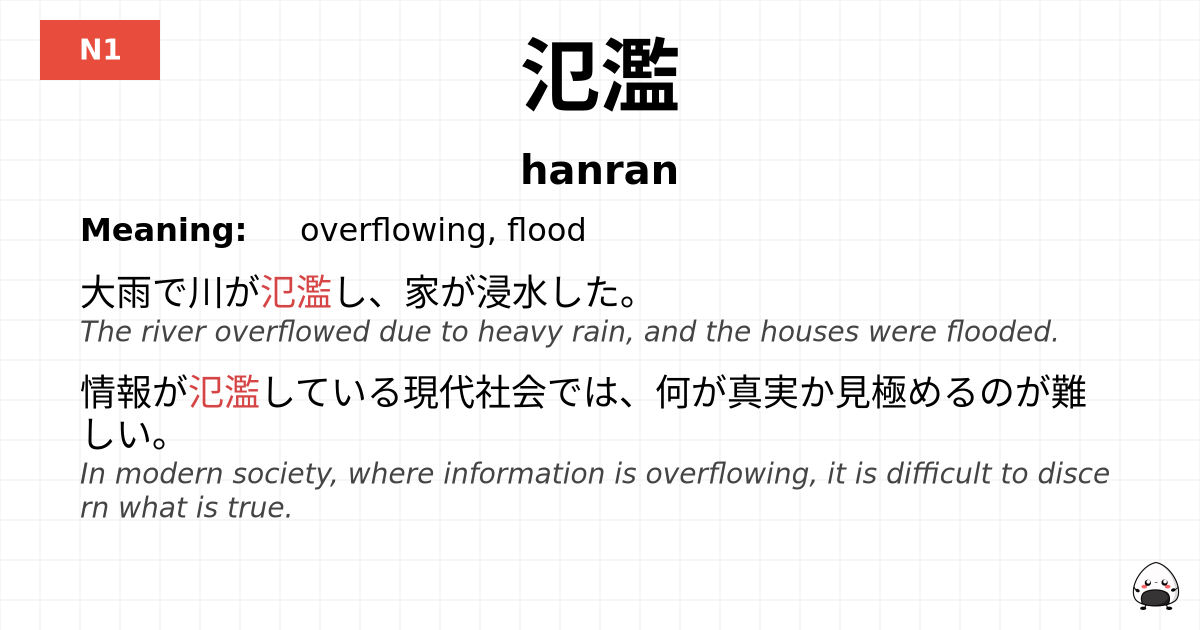 氾濫 flashcard