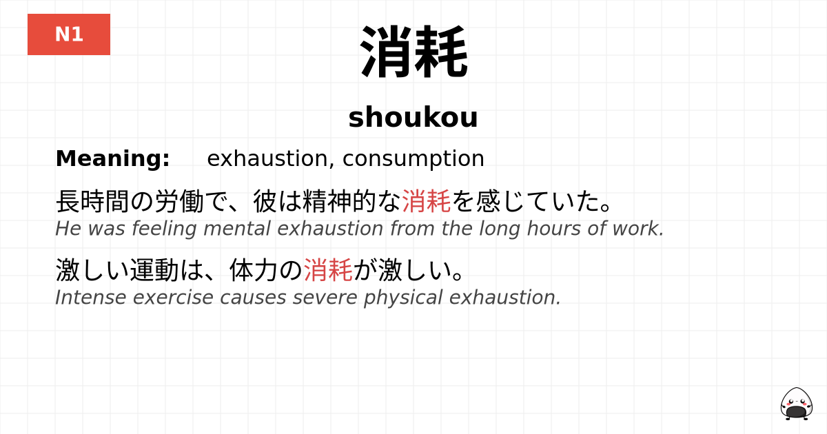 消耗 flashcard