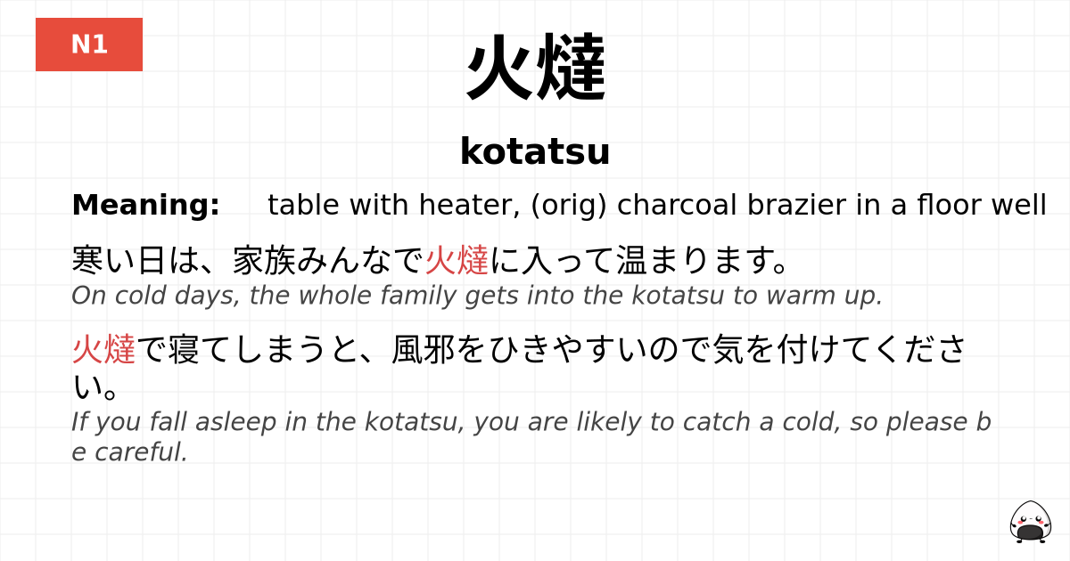 火燵 flashcard