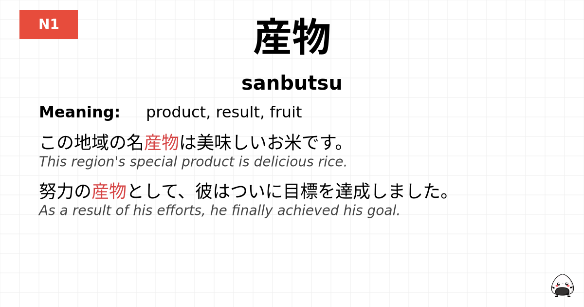産物 flashcard