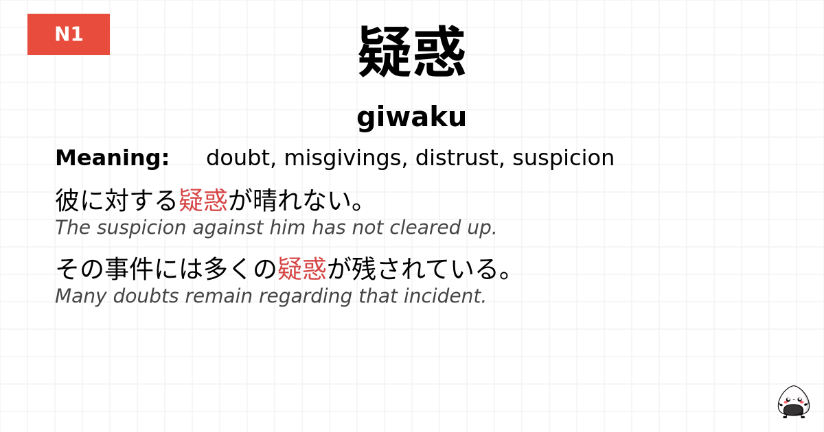 疑惑 flashcard