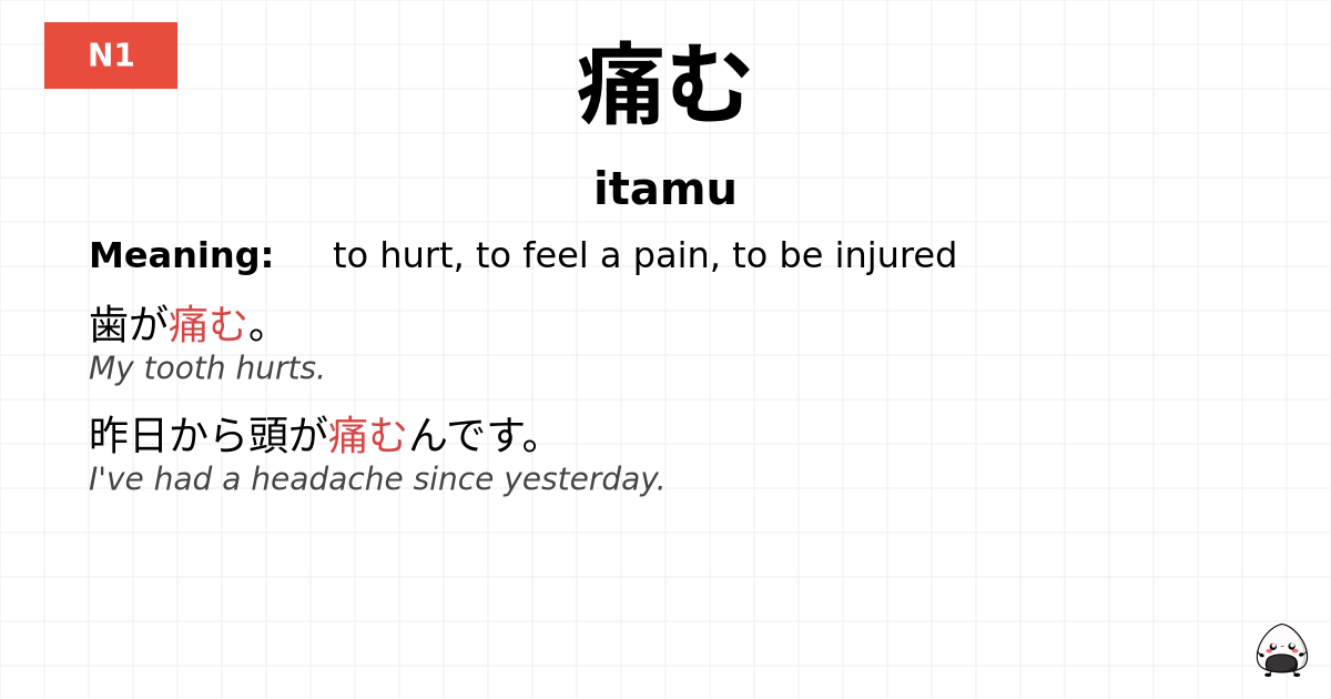 痛む flashcard