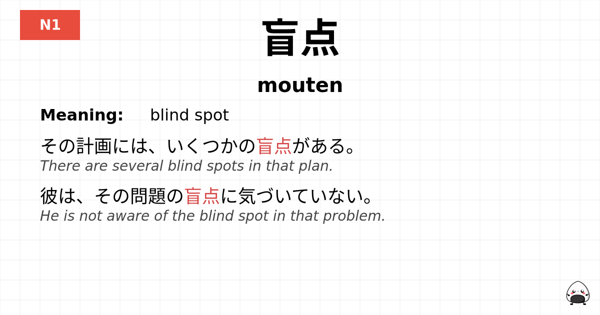 盲点 flashcard
