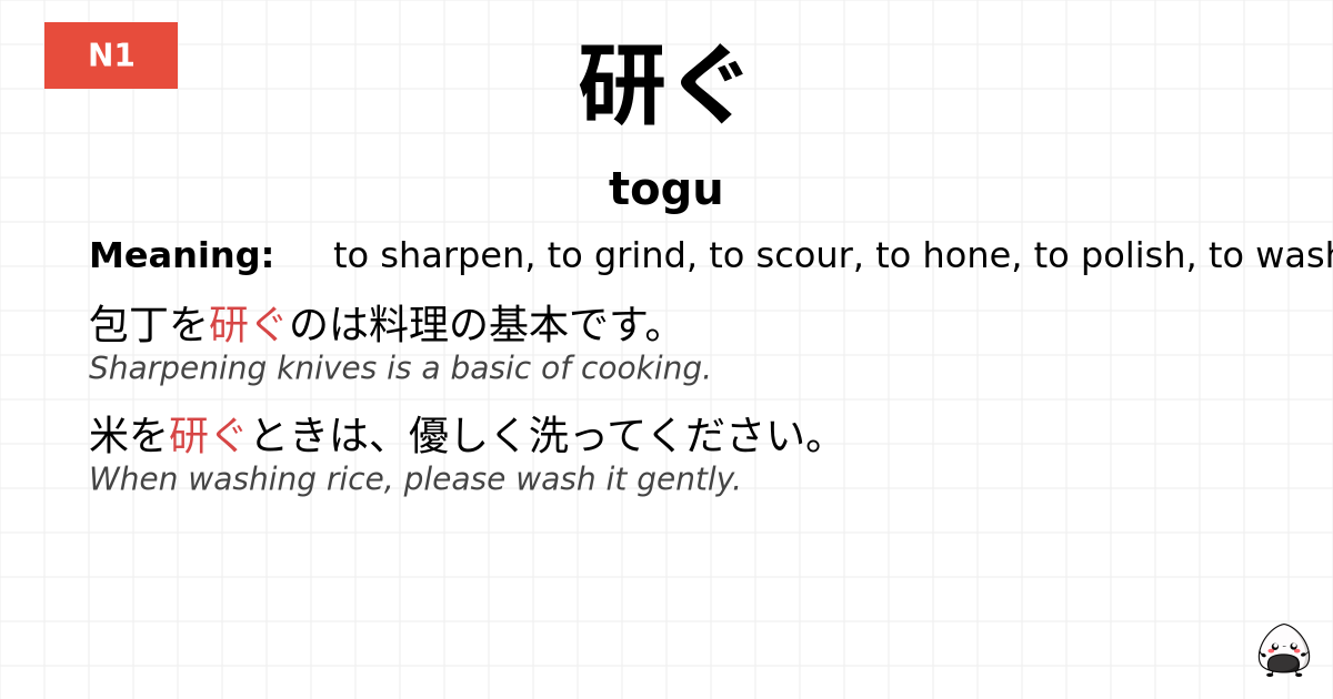 研ぐ flashcard