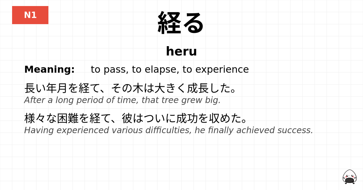 経る flashcard