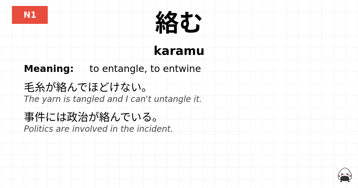 絡む flashcard