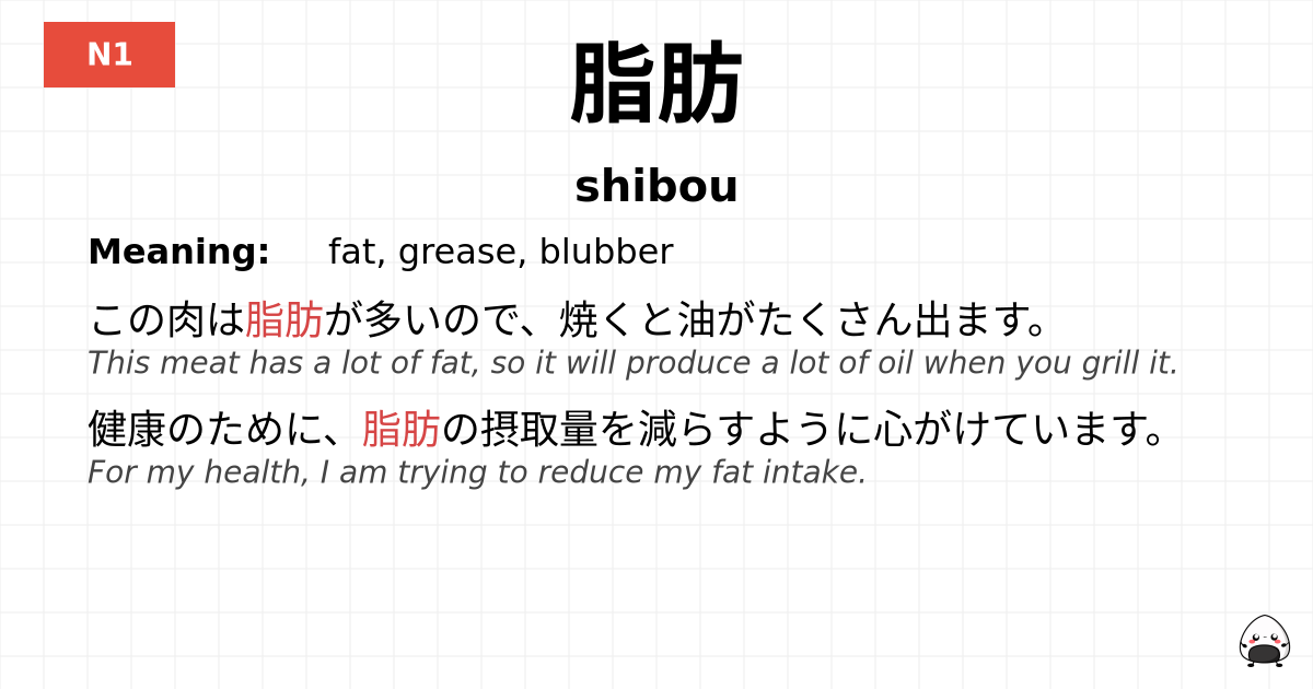 脂肪 flashcard