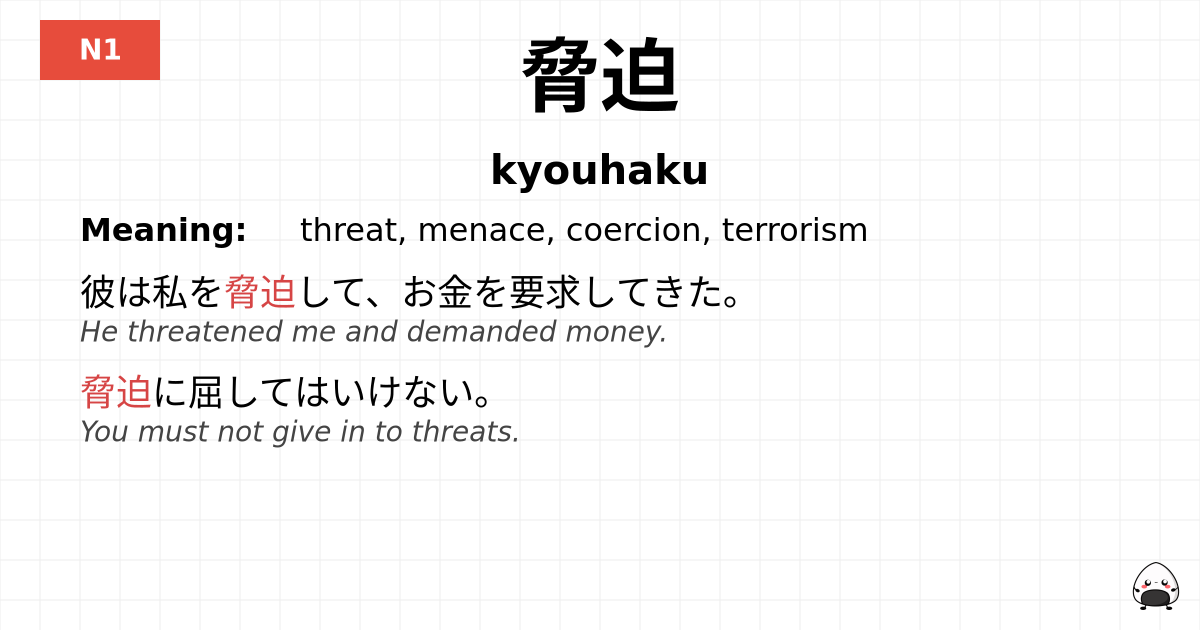 脅迫 flashcard