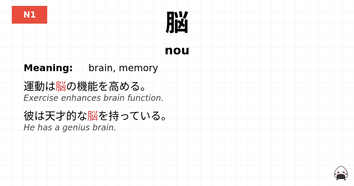 脳 flashcard
