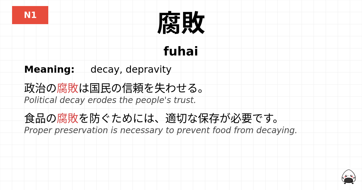 腐敗 flashcard
