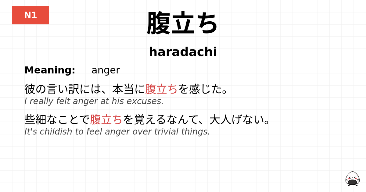 腹立ち flashcard
