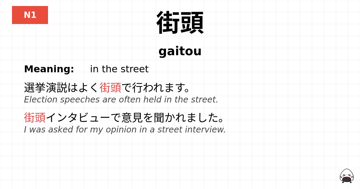 街頭 flashcard
