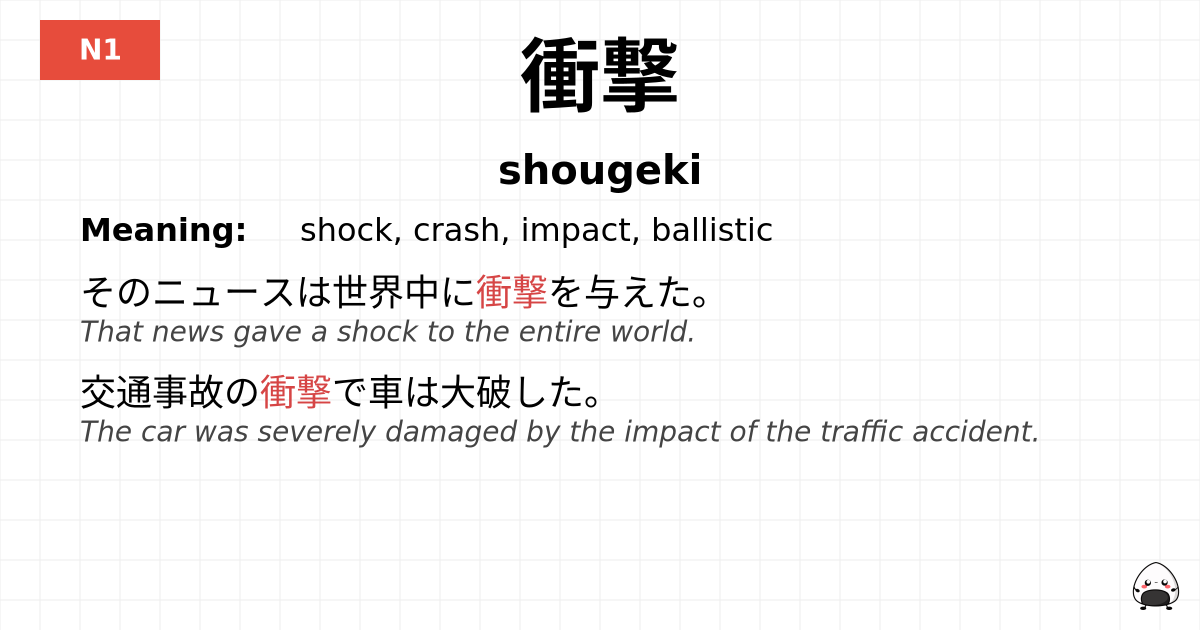 衝撃 flashcard