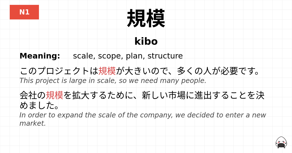 規模 flashcard