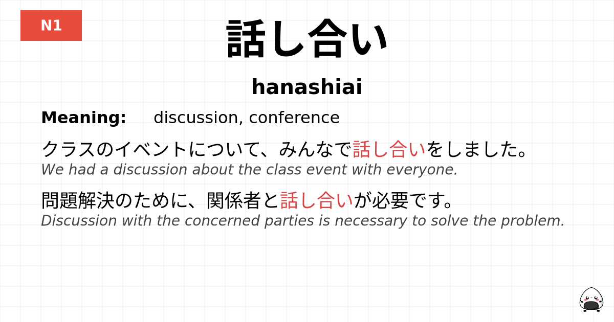 話し合い flashcard