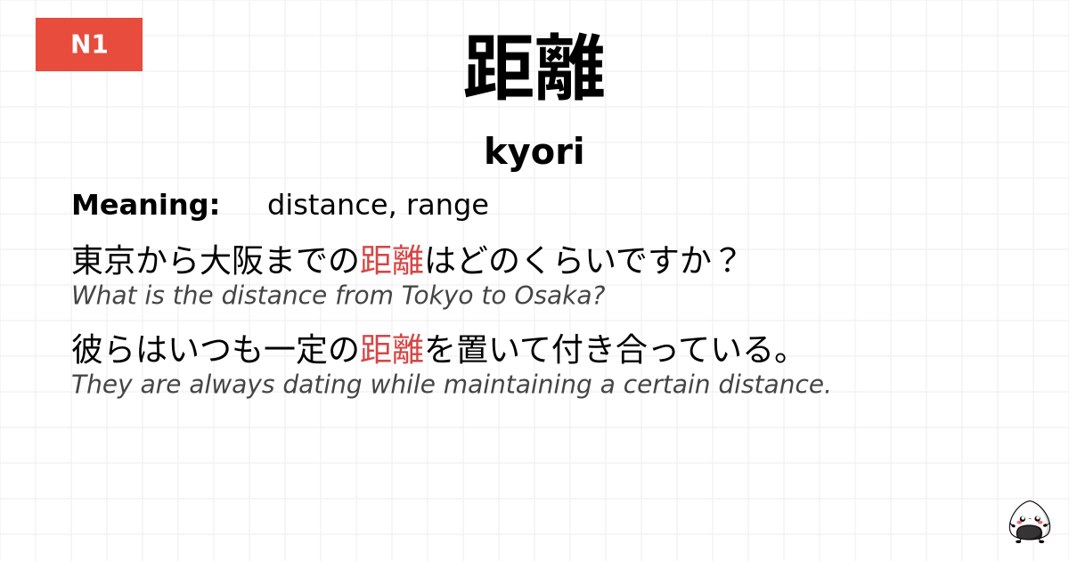 距離 flashcard