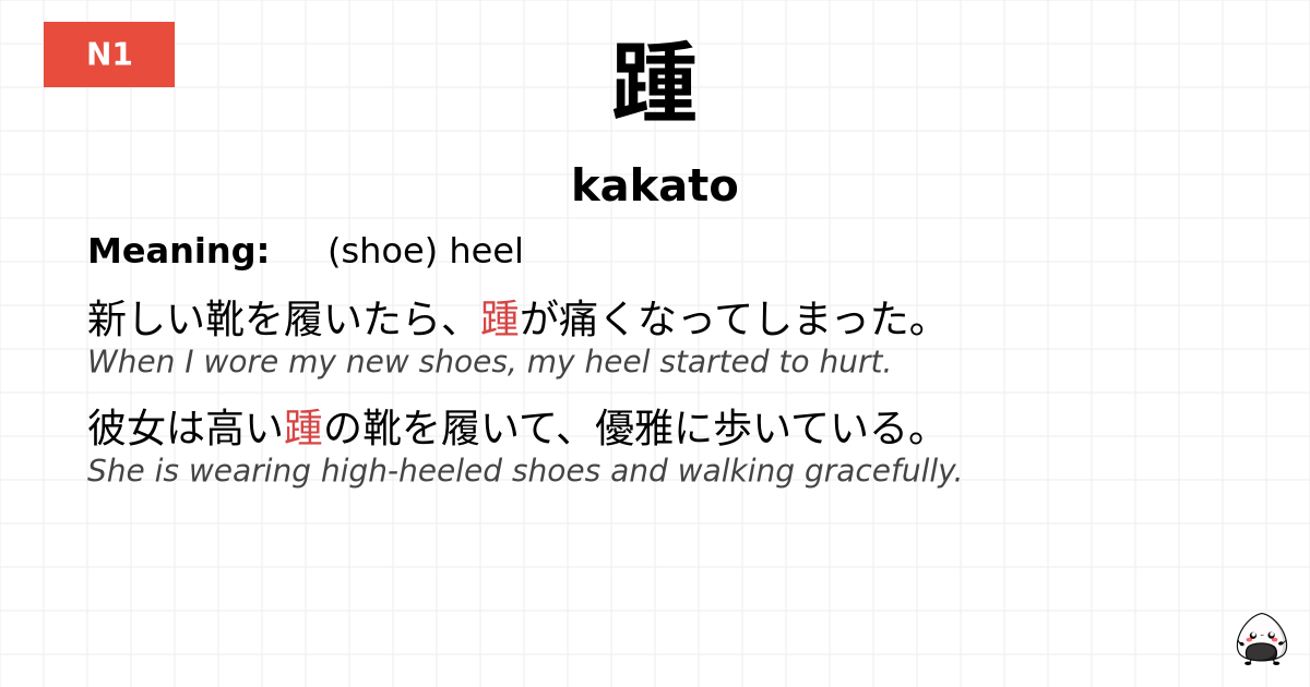 踵 flashcard