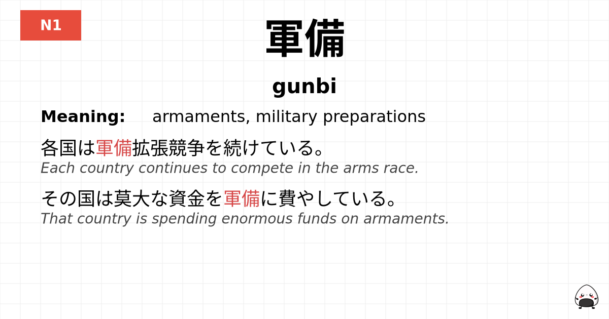軍備 flashcard
