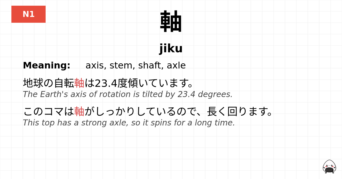 軸 flashcard