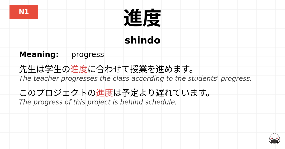 進度 flashcard